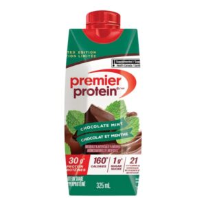 High-protein Chocolate Mint Shake - 18 x 325 mL - Premier Protein - Health and Wellness