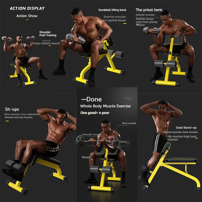 Multifunctional Folding Abdominal Chair & Dumbbell Stool - Image 4