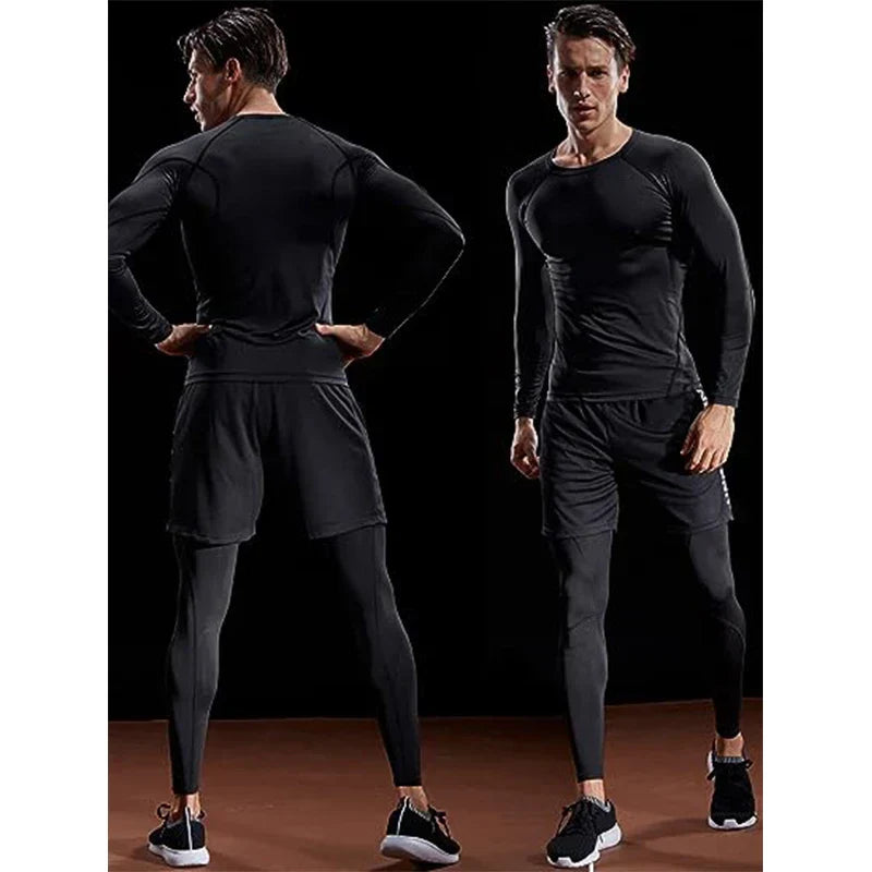 Long Sleeve T Shirt Men Elastic Training T-shirt - Image 2