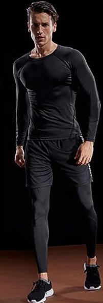 Long Sleeve T Shirt Men Elastic Training T-shirt - Image 3