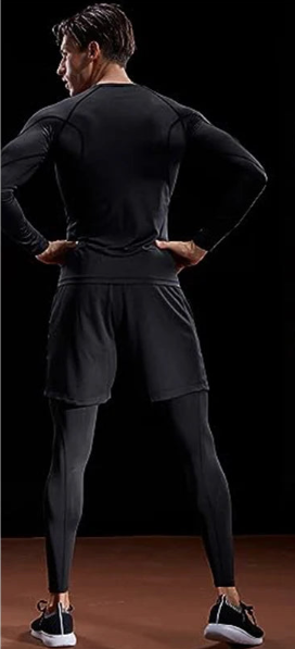 Long Sleeve T Shirt Men Elastic Training T-shirt - Image 4