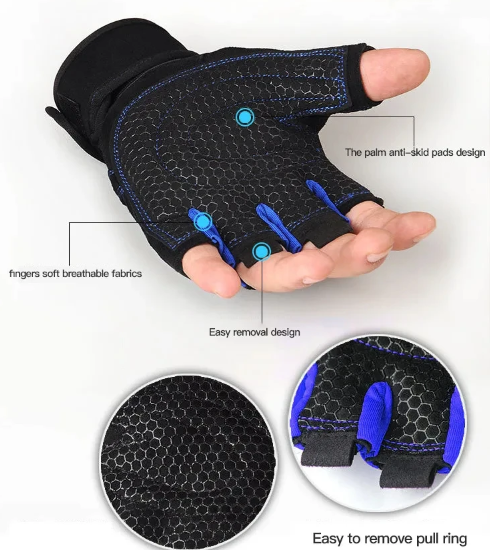 Unisex Gym Gloves with Wrist Support - Image 4