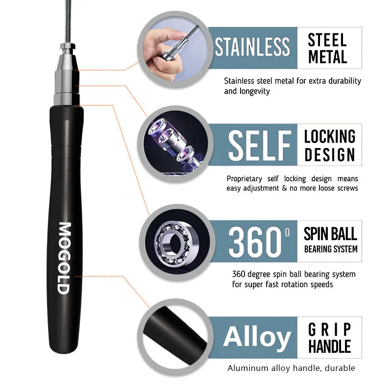 Professional Speed Jump Rope for Gym Fitness - Image 2