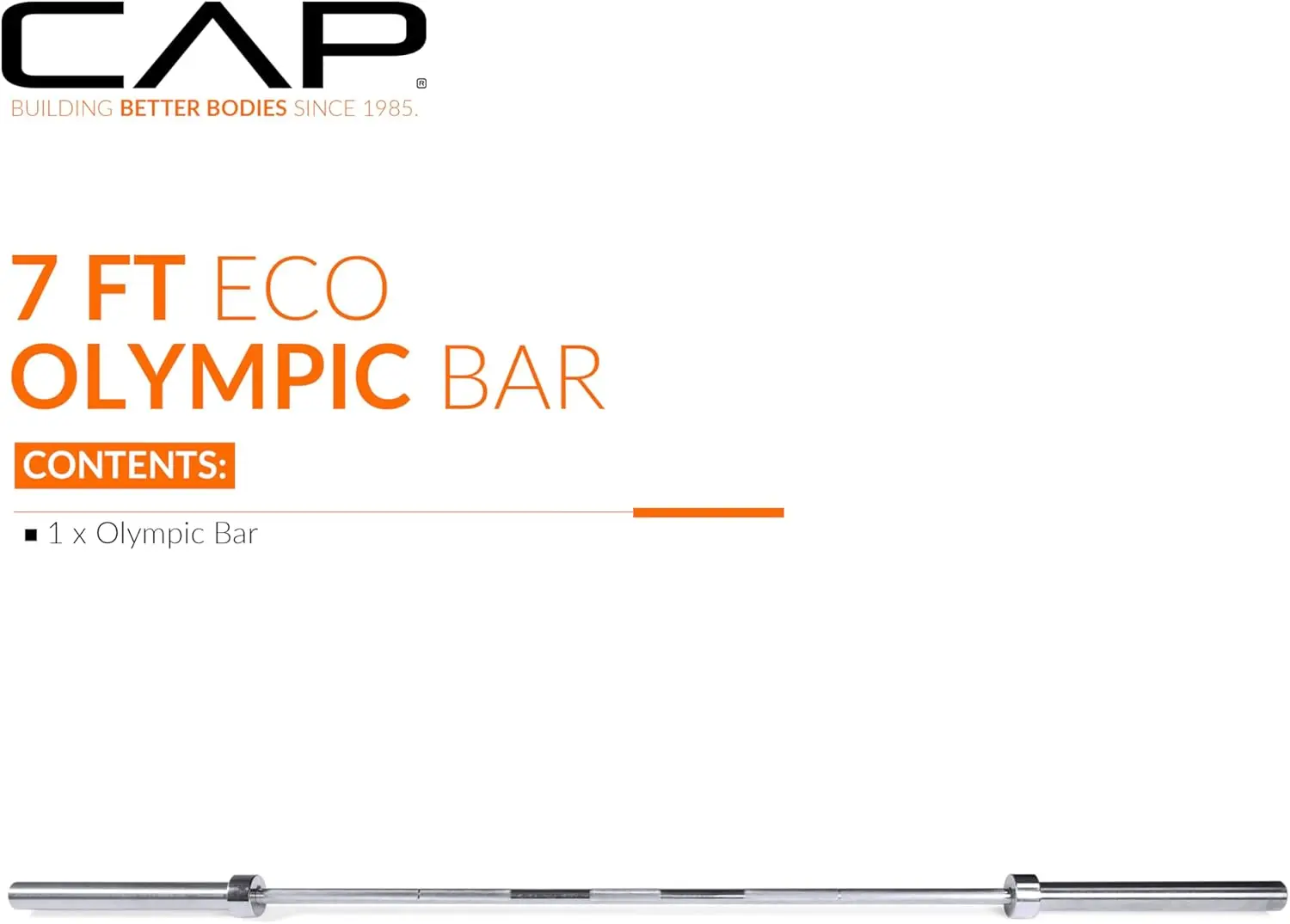 Barbell Bar | 85in Straight Bar Basic Chrome - Image 3