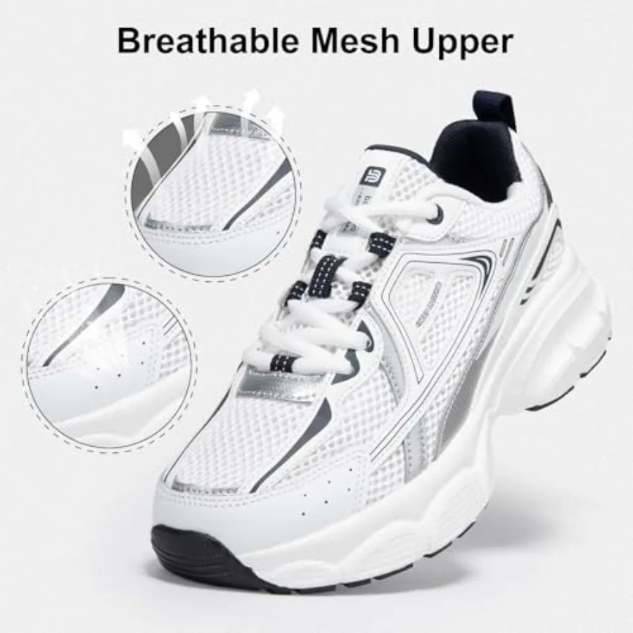 BAASPLOA Women's Chunky Fashion Sneakers Casual Sports Shoes Mesh Breathable Athletic Gym Workout Tennis Shoe Platform Thick Wa - Image 9