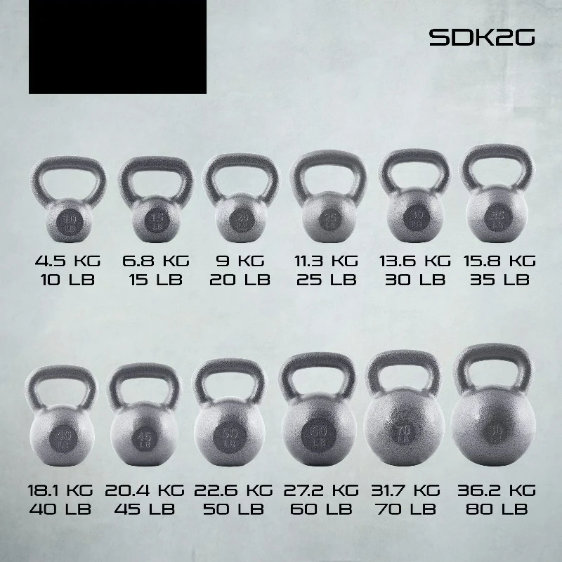 Cast Iron Kettlebell, Single, 10-80 Pounds - Image 6