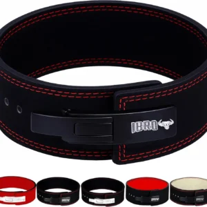 Black Genuine Leather Powerlifting Lever Gym Belt, 8MM, 10MM or 13MM, Extreme Heavy Duty, for Men's Bodybuilding
