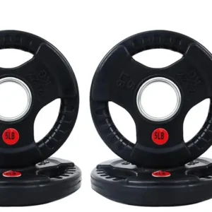 Cast Iron Plate for Strength Training and Weightlifting, Sets, 2.5/10LB Pair, 4X 5LB Set Rubber Coated
