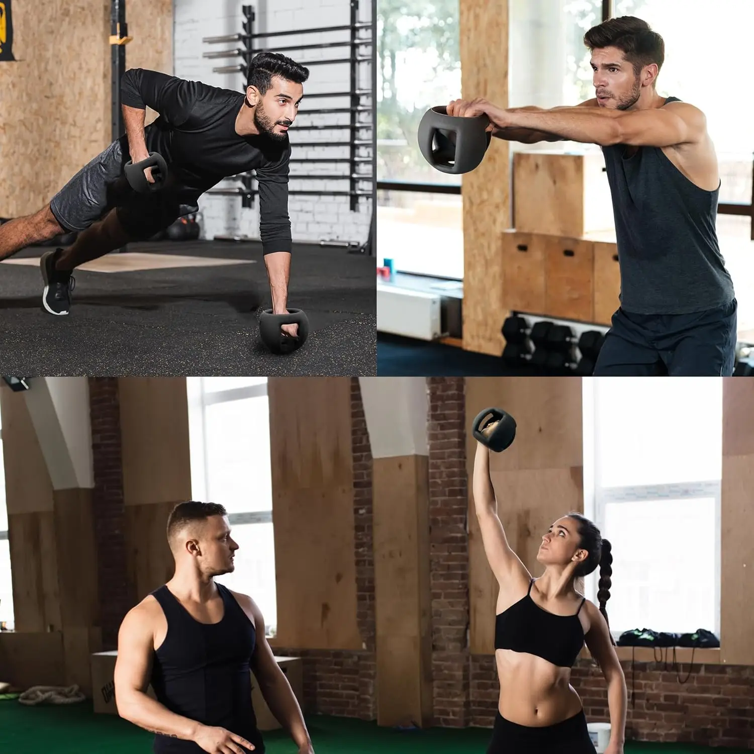 Home Gym Workouts, Iron Material, Gray Color, Spherebell Dumbbells + Kettlebell for Low-Joint-Stress Exercise - Image 5