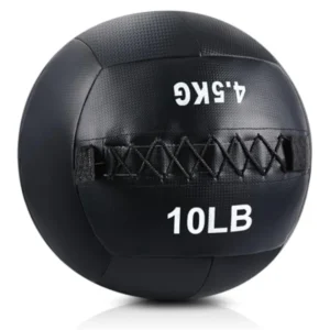Soft Wall Medicine Ball for Exercise Fitness: Rubber Black Non-Slip Grip Slam-Resistant for Strength Core Lunge Partner Toss Tr