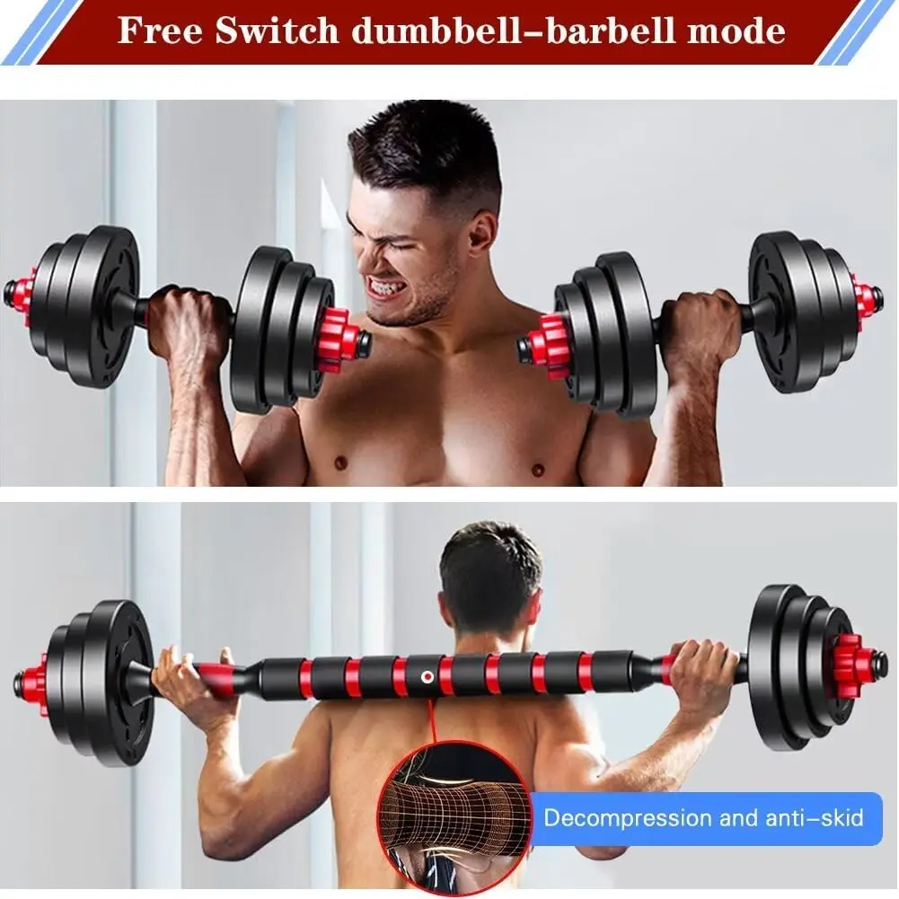 22lb 2-in-1 Adjustable Dumbbell & Barbell Set for Home Exercise & Fitness - Image 6