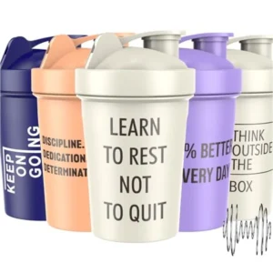 5 PACK- Shaker Cups for Protein Shakes Motivational Protein Shaker Bottles for Protein Mixes Protein shaker Cups Shaker Bottles