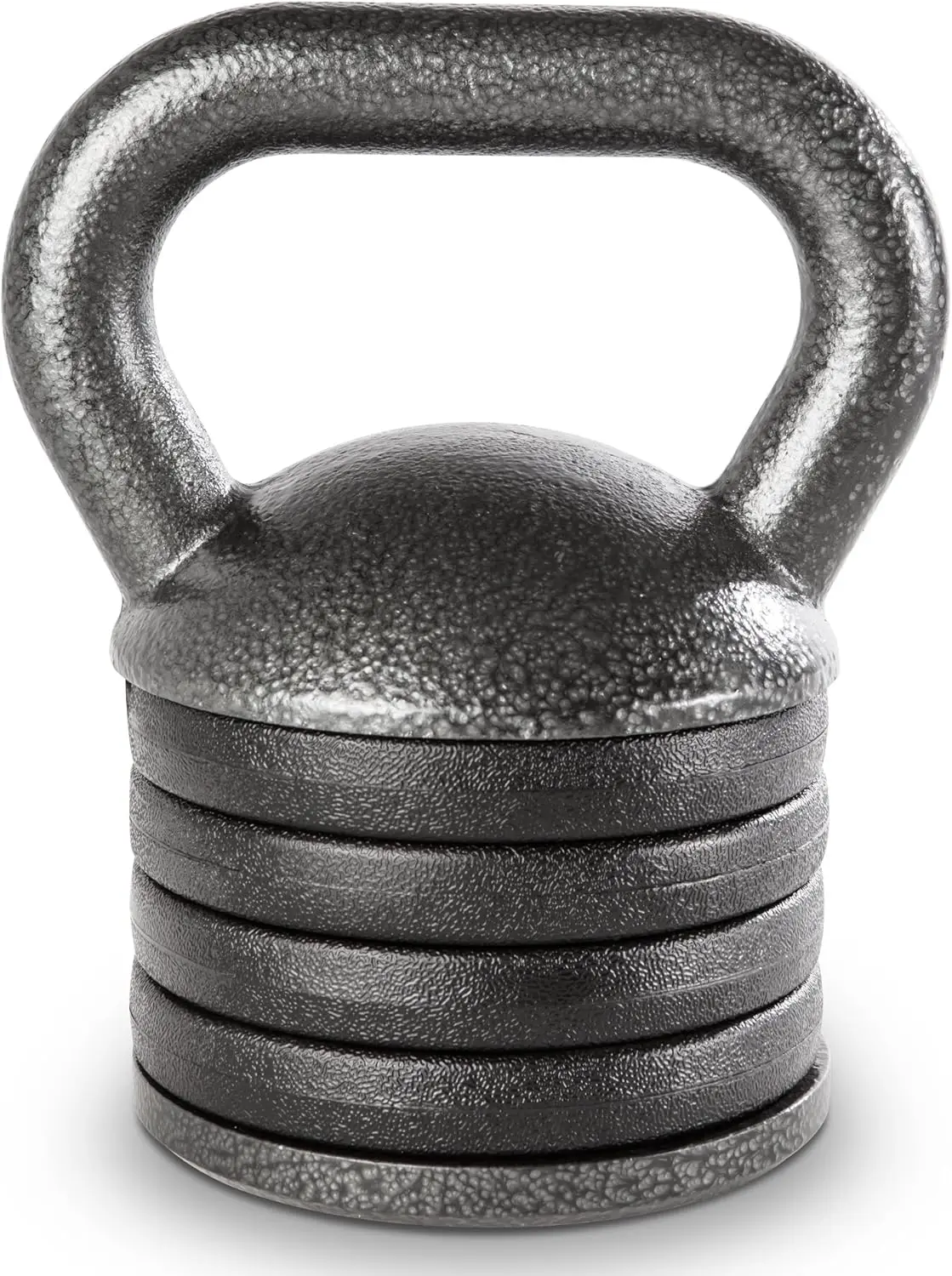 Adjustable Heavy - Duty Cast Iron Kettlebell in Grey, Ideal for Strength Training and Weightlifting at Home