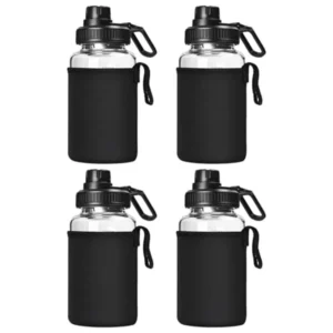 Glass Shaker Bottle, Pack oz BPA-Free Odorless Shaker Bottle with 30 Stainless Steel Ball and Removable Cleaning Brush for Fitn