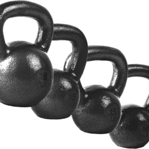 Coated Cast Iron Kettlebell, Multiple Weight Choices for Strength Training at Home