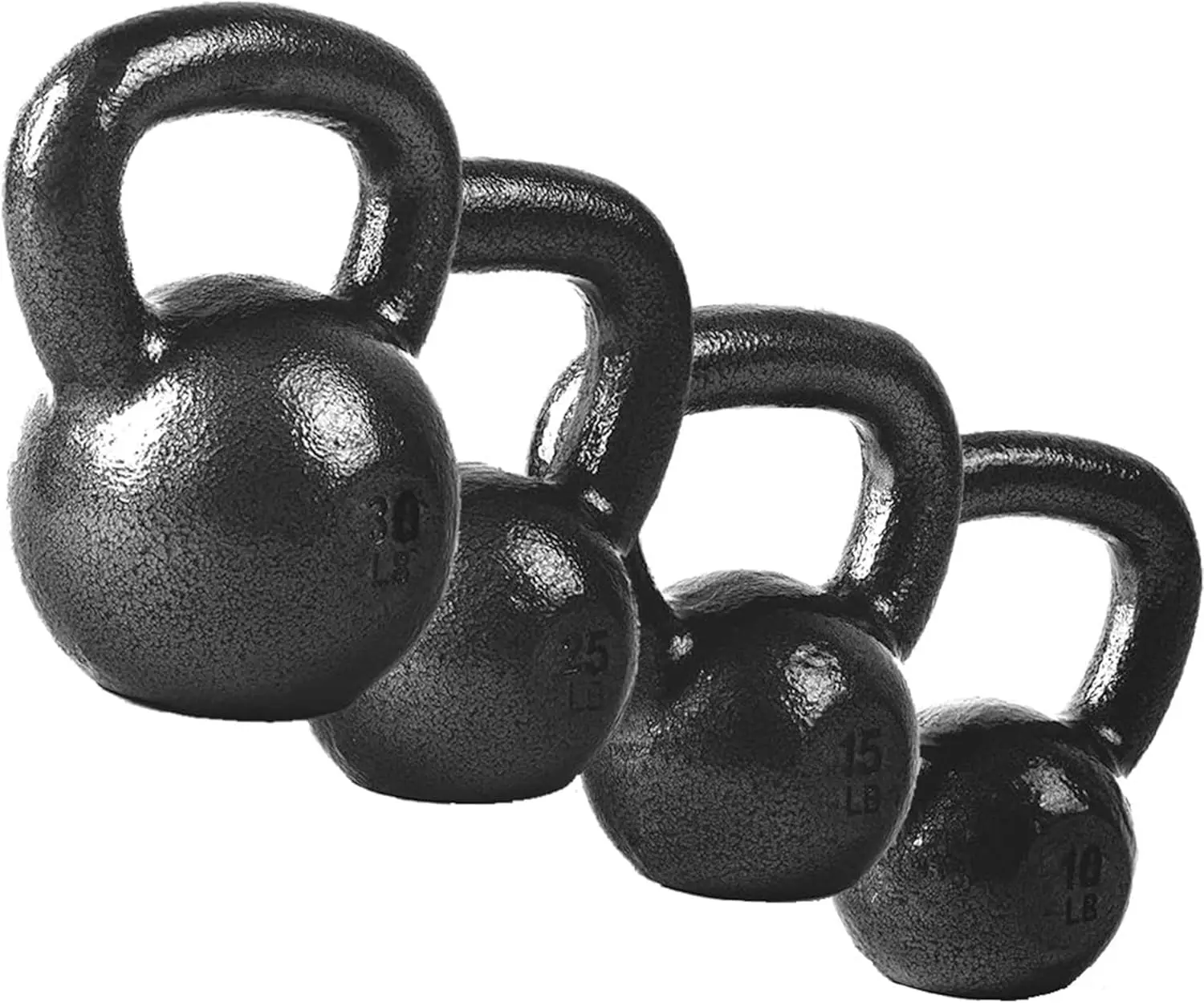 Coated Cast Iron Kettlebell, Multiple Weight Choices for Strength Training at Home