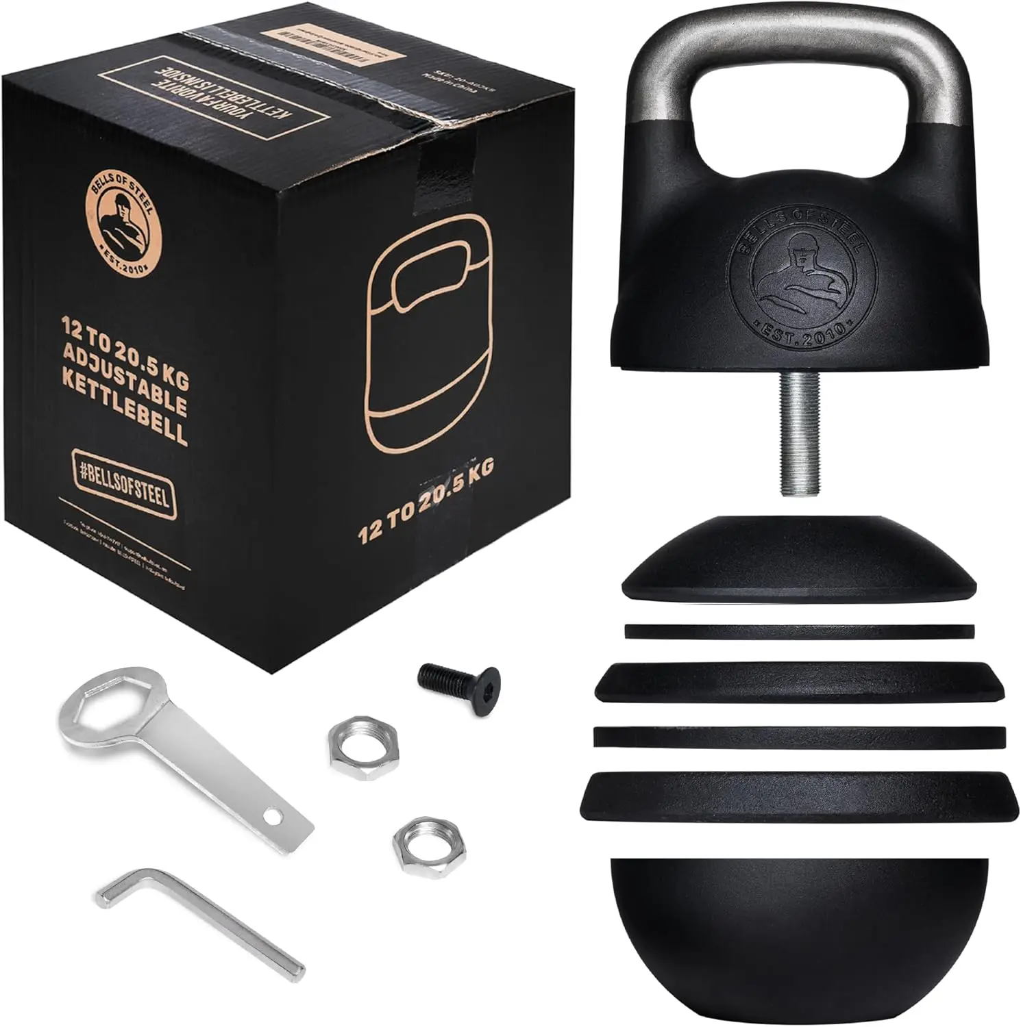 Full Body Workouts Adjustable Kettlebell Set, Steel Shell, No Color Mentioned, Competition Standard 35mm Handle