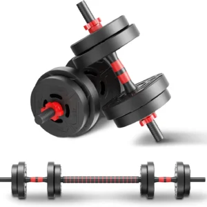 22lb 2-in-1 Adjustable Dumbbell & Barbell Set for Home Exercise & Fitness
