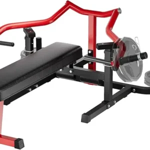Chest Press Machine, 1250 LBS Multi-Functional Adjustable Bench Press Machine with Independent Converging Arms, Flat Incline Bench for Chest, Shoulder, AB Workouts Home Gym Equipment