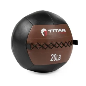 Wall Ball for Medicine Ball Training: Soft Leather Black Durable for Endurance Cardio Core Strength