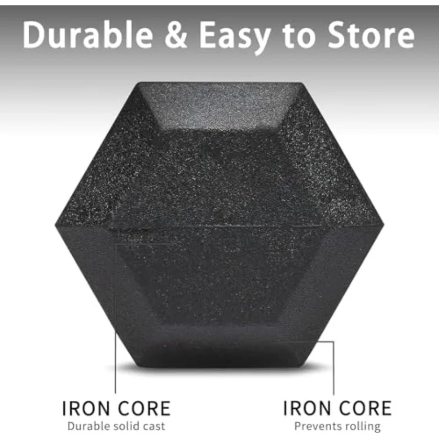 Rubber Hex Dumbbell Set with Rack - 350/450/550lbs Adjustable Free Weight for Home Gym Strength Training Durable Black Fitness - Image 4