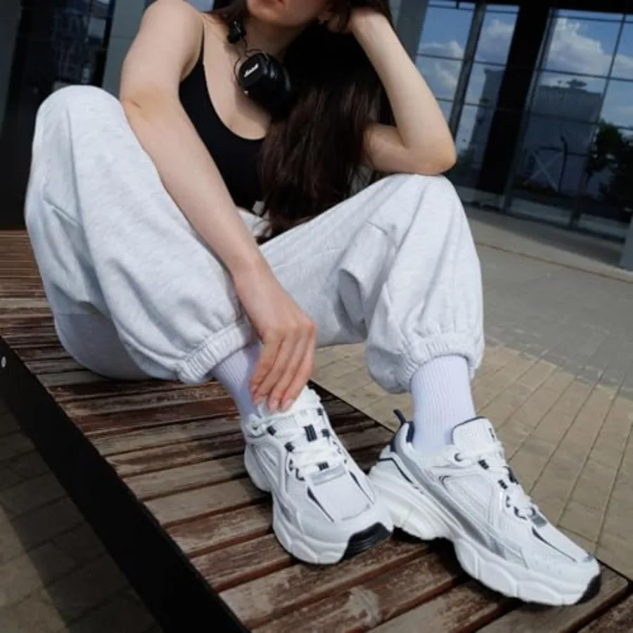 BAASPLOA Women's Chunky Fashion Sneakers Casual Sports Shoes Mesh Breathable Athletic Gym Workout Tennis Shoe Platform Thick Wa - Image 8