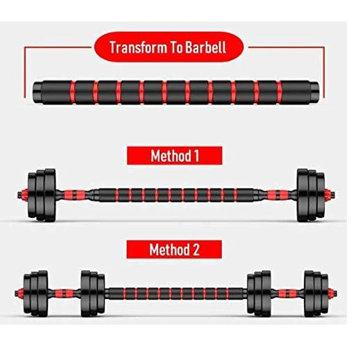 22lb 2-in-1 Adjustable Dumbbell & Barbell Set for Home Exercise & Fitness - Image 5