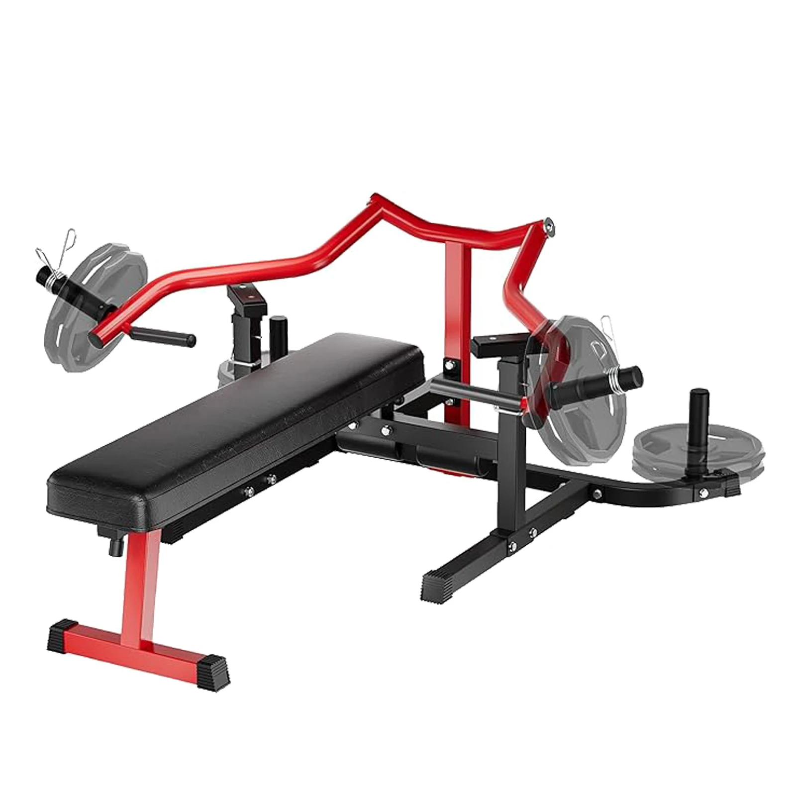 Chest Press Machine, 1250 LBS Multi-Functional Adjustable Bench Press Machine with Independent Converging Arms, Flat Incline Bench for Chest, Shoulder, AB Workouts Home Gym Equipment - Image 11