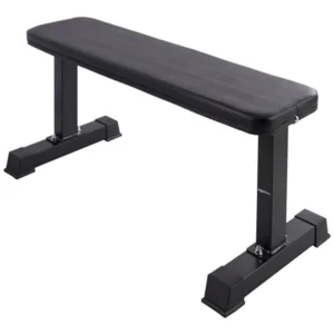 Sturdy Flat Weight Bench for Home Gym, Strength Training, Stable Assembly, Black