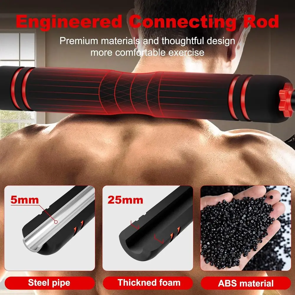5 In 1 Adjustable Dumbbell Set Convert To Barbell Kettlebell 10 20 30 45 70 90LBS Home Gym Men Women Strength Training Weights - Image 4