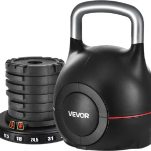 Adjustable Kettlebell Made of Die-Cast Aluminum and ABS for Grip Strength Training, Full-body & Cross-Training