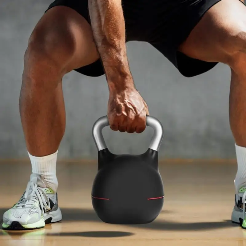 Kettlebell, Adjustable Kettlebell with 7 Weight Levels (5, 11.5, 18, 24.5, 31, 37.5, 44 lbs), Die-Cast Aluminum and ABS Material, for Grip Strength Training, Full-body Workout & Cross-Training - Image 4